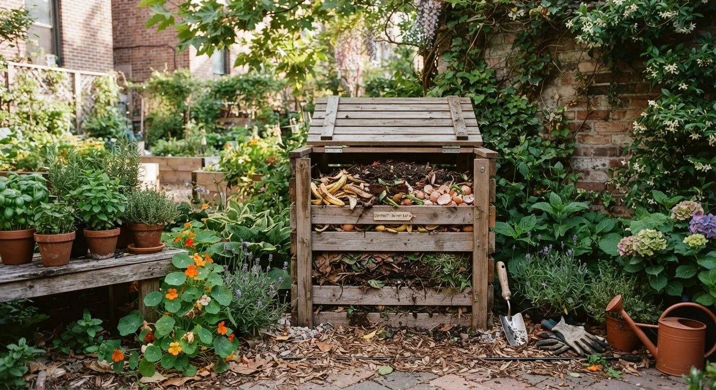Building a Compost Heap in a Small Garden