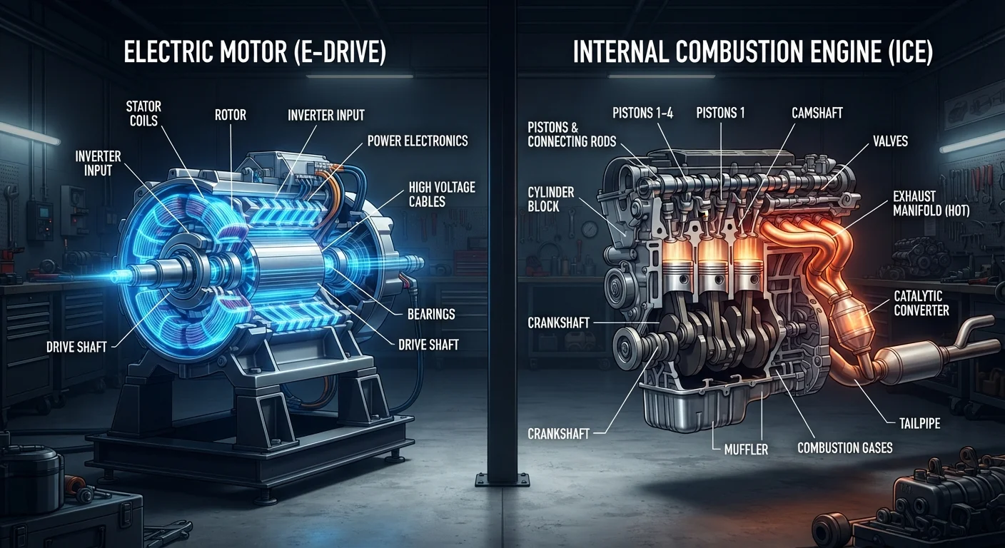 Electric Motors vs Combustion Engines: How They Differ at a Fundamental Level